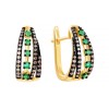 Серьги из золота с бриллиантом и изумрудом (Арт.e49142a5s14yb003_sr_dn_em_yg)