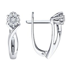 Серьги из белого золота с бриллиантами (Арт.1022143-3)