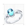 Кольцо из серебра с топазами (Арт.94-310-02682-1)