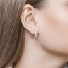 Серьги из золочёного серебра с бриллиантами (Арт.87020027)
