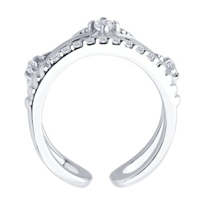 Кольцо из серебра с фианитом «Созвездие грации» Соколов (арт.94014448)
