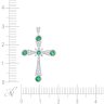 Кулон из белого золота с бриллиантом и изумрудом (Арт.mp52210-wd-em_em_wg)