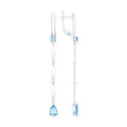 Серьги из серебра с топазами (Арт.92021761)