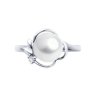 Кольцо из серебра с жемчугом и фианитом (Арт.92014448)