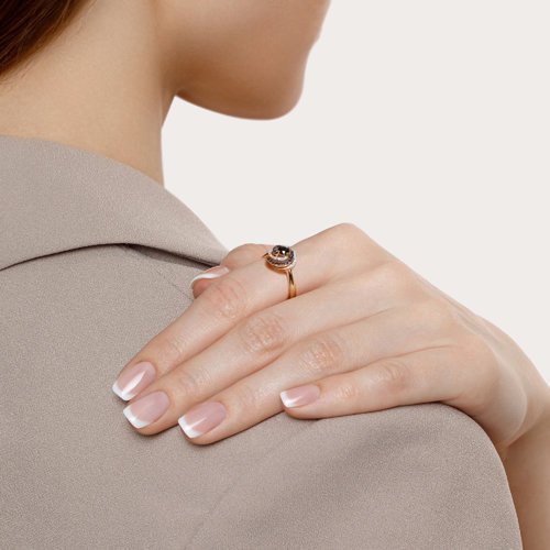 Кольцо из золота с бриллиантами и сапфирами (Арт.2011051)