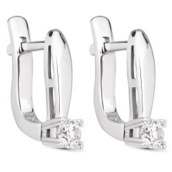 Серьги из золота с бриллиантом Русские Самоцветы (Арт.53558)