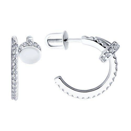 Серьги из серебра с фианитами (Арт.94-122-02048-1)