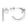 Серьги из серебра с фианитами (Арт.94-122-02048-1)