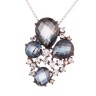 Цепь с бриллиантами и топазами «Ночной Лондон» Myjewels (арт.S048BLK4WR-C_DN_LT_BW)