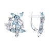 Серьги из серебра с топазами и фианитами (Арт.94-320-02061-1)