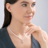Колье из серебра с синтетическим жемчугом (Арт.94071321)