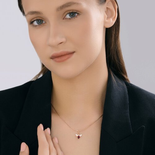 Подвеска золотая пробы 585 с гранатом (Арт.51-330-00419-1)