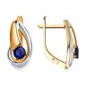 Серьги из золота с бриллиантами и сапфирами (Арт.51-220-00540-1)
