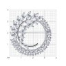 Брошь из серебра с фианитами (Арт.94-140-00487-1)
