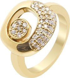Кольцо из золота с бриллиантом Русские Самоцветы (Арт.7vb013jb2_54)