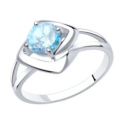 Кольцо из серебра с топазом (Арт.94-310-00605-1)