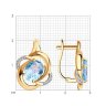Серьги золотые пробы 585 с топазом (Арт.51-320-00926-1)