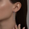 Серьги из белого золота с бриллиантами и сапфирами (Арт.2021222-3)