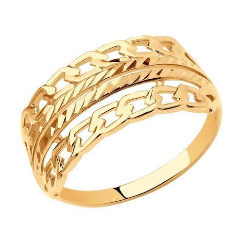 Кольцо из золота с алмазной гранью (Арт.018670)