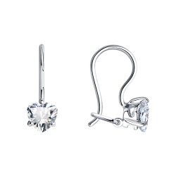 Серьги из серебра с фианитами (Арт.94020577)