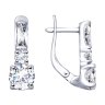 Серьги из серебра с фианитами (Арт.94022692)