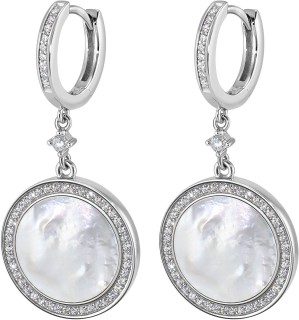 Серьги серебряные с жемчугом и куб. цирконием «Pearl charm S» Rivoli (арт.FPO-S2-15-W-S)