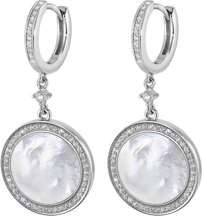 Серьги серебряные с жемчугом и куб. цирконием «Pearl charm S» Rivoli (арт.FPO-S2-15-W-S)