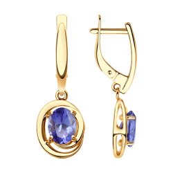 Серьги из золота с танзанитами (Арт.6024407)