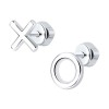 Серьги из серебра без вставок «Игра Контрастов» Соколов (арт.9402)