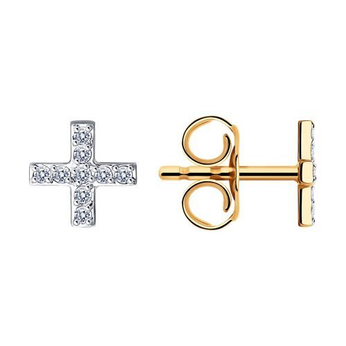 Серьги из золота с фианитами (Арт.029783)