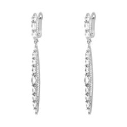 Серьги из серебра с куб. цирконием (Арт.cz-e00890-x-w-x-x-w)