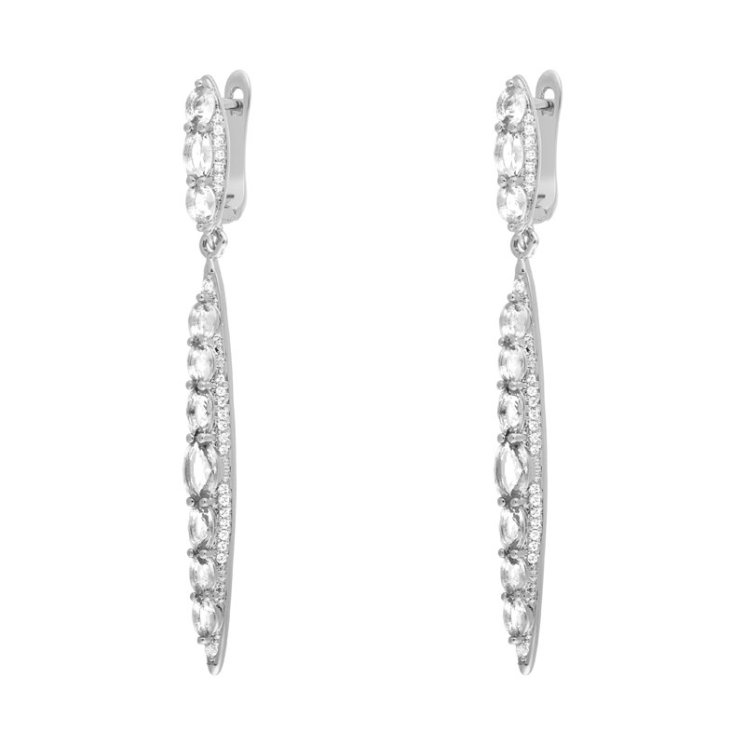 Серьги из серебра с куб. цирконием (Арт.cz-e00890-x-w-x-x-w)