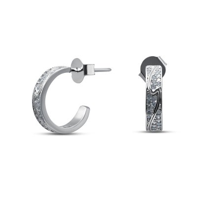 Серьги Серебряные крылья (Арт.022028557a_kubcirkonii)