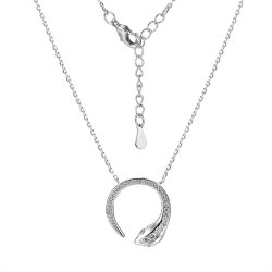 Ожерелье из серебра с фианитом (Арт.cz-n03541-x-w-nce-x-w)