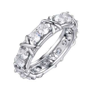 Кольцо с фианитами «Trendy Shine» серебро 925 Fresh Jewelry (арт.MP-R00003L-X-W-W-X-W)