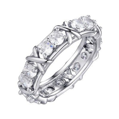 Кольцо с фианитами «Trendy Shine» серебро 925 Fresh Jewelry (арт.MP-R00003L-X-W-W-X-W)