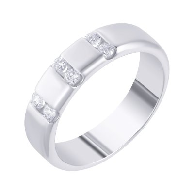 Кольцо из белого золота с бриллиантом (Арт.aar6635_ko_wg)