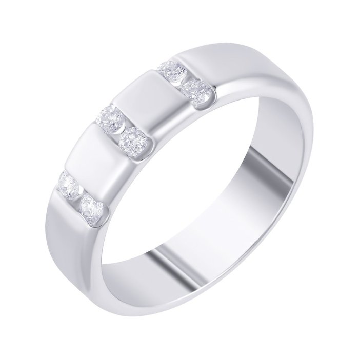 Кольцо из белого золота с бриллиантом (Арт.aar6635_ko_wg)