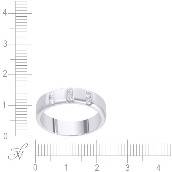 Кольцо из белого золота с бриллиантом (Арт.aar6635_ko_wg)