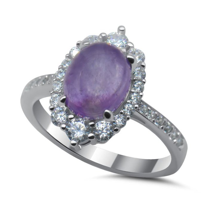 Кольцо Серебряные крылья (Арт.2112733578_ametist_kubcirkonii)