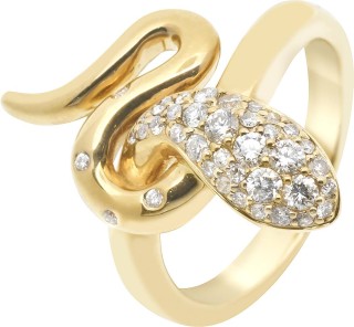 Кольцо золото с бриллиантами «Sensuality Snake» Diamanti (арт.DB052JB2S)