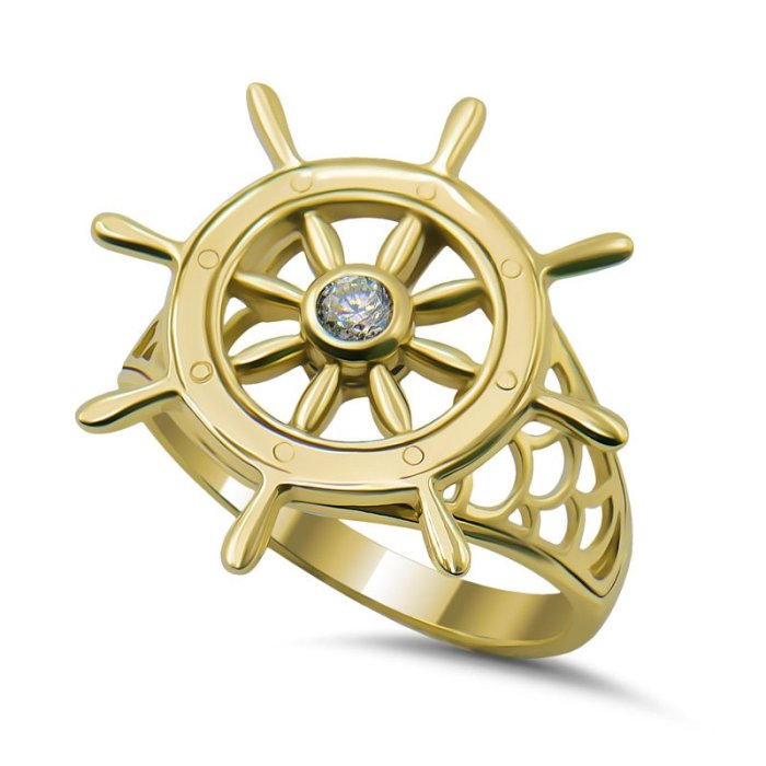 Кольцо Серебряные крылья (Арт.21wbv2gp-113_kubcirkonii)