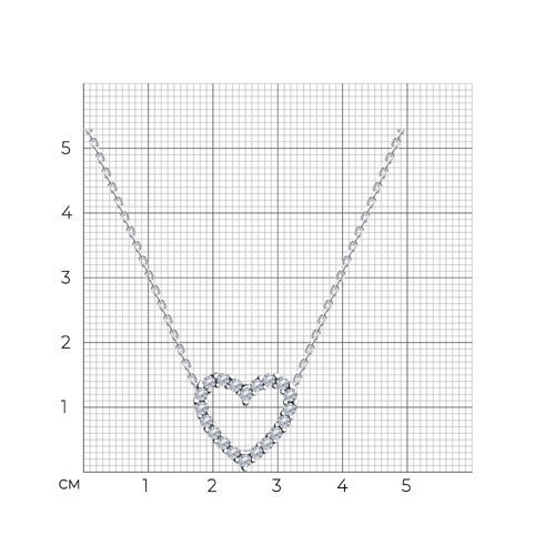 Колье из серебра с фианитами (Арт.94070747)