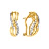 Серьги из золота с бриллиантами «Витая гармония» MyJewels (арт.E1020DIA-CY01-0320_YG)