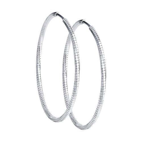 Серьги из серебра с алмазной гранью (Арт.94140083)