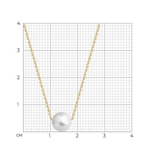 Колье золотое пробы 585 с жемчугом (Арт.797084)