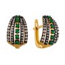 Серьги из золота с бриллиантом и изумрудом (Арт.e49144a1s14yb002_sr_dn_dn_em_yg)