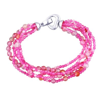 Браслет серебряный с агатом «Яркий акцент» Estet (арт.01Б452336-1)