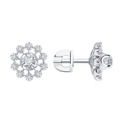 Серьги из белого золота с бриллиантами (Арт.1022051-3)
