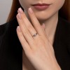 Кольцо из белого золота с выращенным бриллиантом «Сияние нежности» Соколов (арт.1012650-3-5)